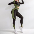 wholesale private label autumn high waist leggings custom yoga set woman fitness clothing